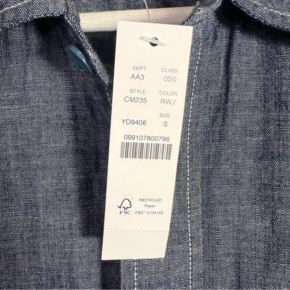 NWT Wallace & Barnes Japanese Selvedge Chambray Workshirt Size Small - Picture 7 of 12